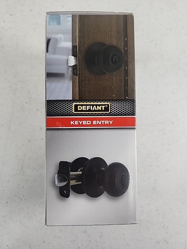 Keyed Entry Door Knob Defiant Hartford Matte Black 1007-789-930 - Picture 4 of 6