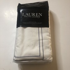 Lauren Ralph Lauren Juliet Woven Frame Euro Sham White Blue New in package