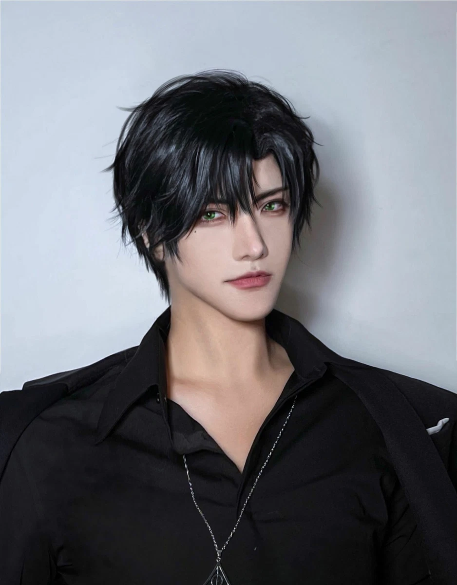 Light and Night Osborn Anime Cosplay Wig Male Daily Black Short