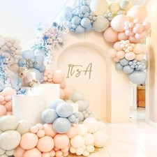 SCMDOTI Gender Reveal Decorations Kit White Balloon Arch Party Decor Baby Shower