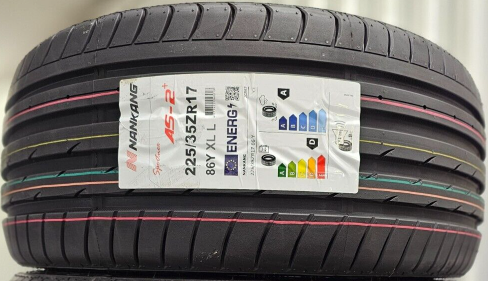 2X NEW NANKANG AS2+ SPORT 225/35 ZR17 XL 86Y A1 UHP 225 35 17