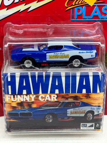 JOHNNY LIGHTNING CLASSIC PLASTIC HAWAIIAN 1971 DODGE CHARGER FUNNY CAR NEW CARD - Picture 2 of 3