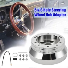 5 & 6 Hole Steering Wheel Polished Hub Adapter Flaming River for Chevy Ididit GM