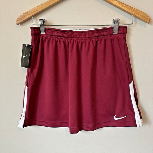 Nike Girls Lacrosse Skirt Youth Size XL Maroon White Dri-Fit Sports Rare New