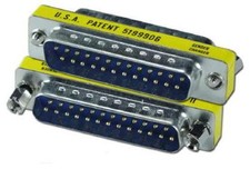 3pk DB25pin Male-M Parallel/Serial RS232 Mini Gender Changer Cable/Cord Adapter