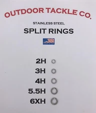 Stainless Steel Split Rings 6XH 5.5H 4H 3H 2H Super Strong MADE IN USA