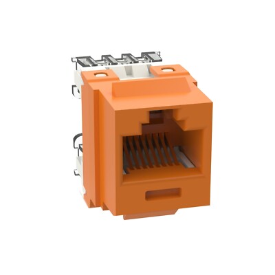 Panduit NK688MOR Cat6 Keystone Jack Module Orange UTP RJ45 Punchdown T568A/T568B