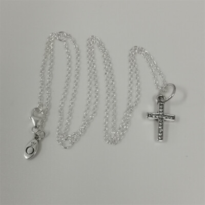 set pandora sparkling cross pendant necklace UK