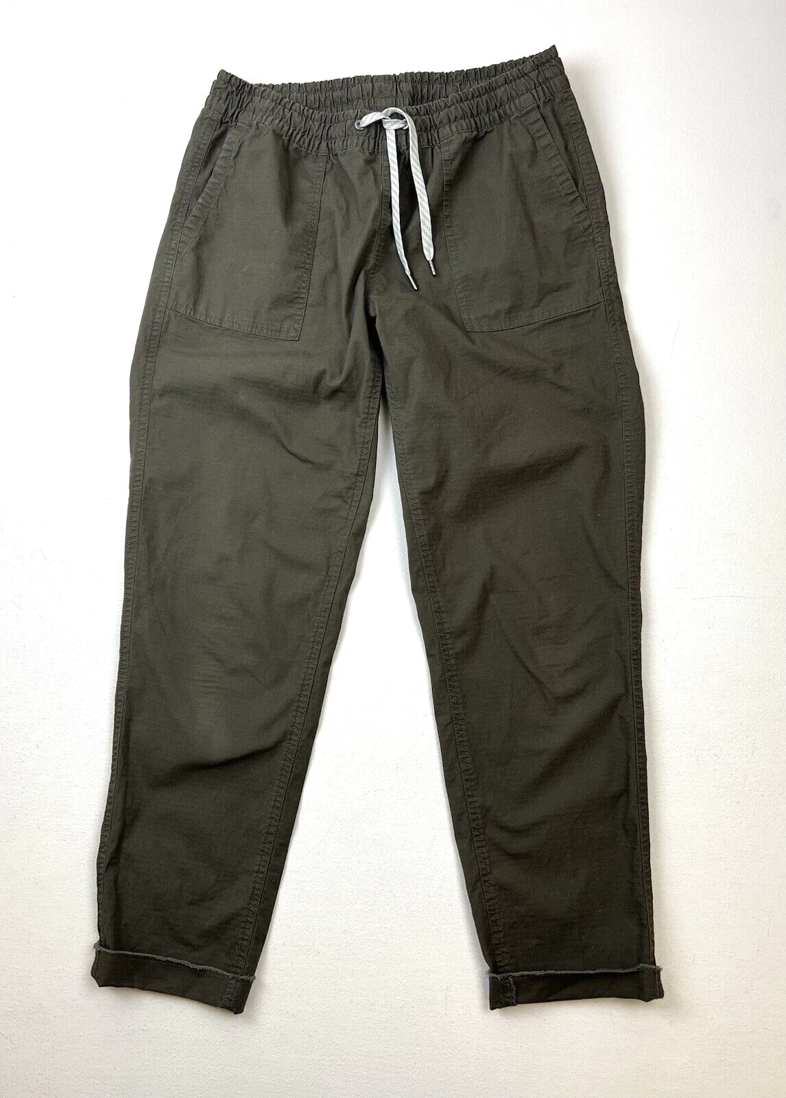 vuori ripstop raw hem pull on drawstring outdoors pants