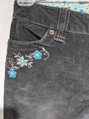 SO Girl's Black Adjustable Waist Reg Fit Bootcut Stretch Corduroy Pants size 10 - Picture 6 of 11