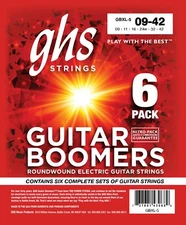 GHS Boomers Electric Guitar Strings - Extra Light 09-42 - GBXL-5  Set (6 SETS)