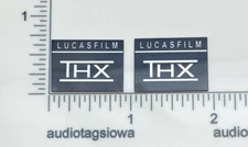THX Lucasfilm Custom  Silver Aluminum Speaker Badges Small PAIR M&K