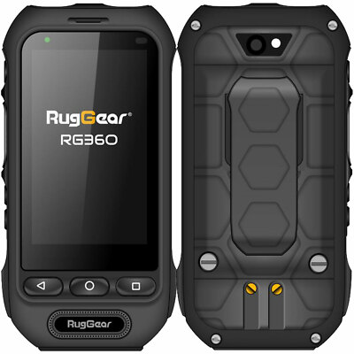 BNIB RugGear RG360 Dual SIM 8GB ROM + 1GB Black Factory Unlocked 4G/LTE GSM