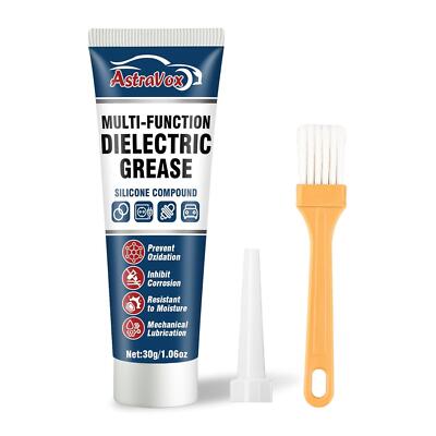 Grasa Dielã ctrica De Silicona 1oz, Impermeable, Resistente Al Calor, Con Brocha