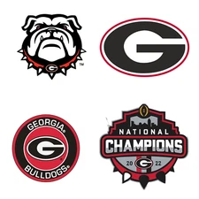 Georgia Bulldogs NCAA Edible Image Toppers. Edible Round Pre Cut Stickers.