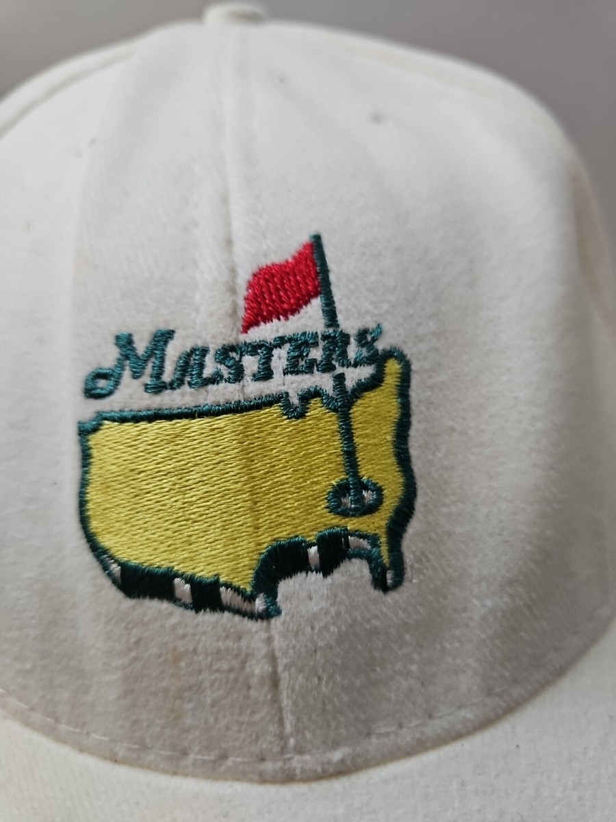 Masters Golf マスターズ キャップ 　アメリカンニードル　白 Vintage MASTERS Golf White Hat Leather StrapBack American