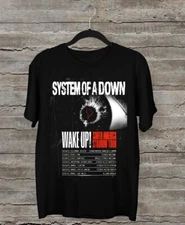 System Of A Down Wake Up Tour 2025 Black All Size T-Shirt 