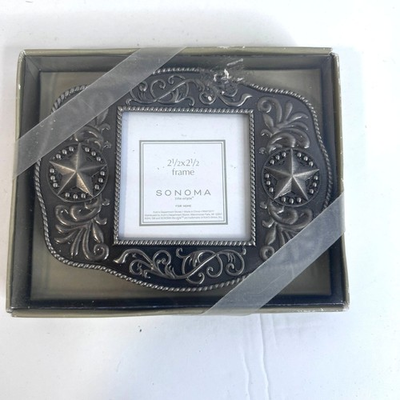 #ad #ad Sonoma NEW Rectangular Western Vibes Belt Buckle Like Photo Picture Frame Small $18.99