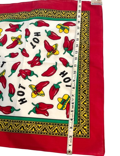 Pañuelo Pañuelo Pañuelo Vaquero Tamal Rojo Caliente Chili Pepper Suroeste Nuevo con Etiquetas - Imagen 6 de 8
