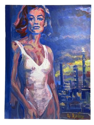 Warren Keating, Becoming Oblivious Acrylic on Canvas Large Painting