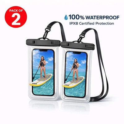 2er Pack Wasserdicht Handytasche Unterwasser Case Hülle Universal Dry Bag Handy