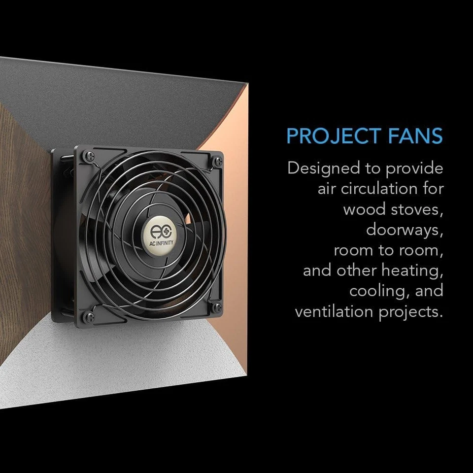 AC Infinity AXIAL S1238D Dual 120mm Fan w/ Speed Controller UL Cert - Image 2 of 4