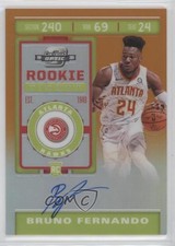 2019-20 Panini Contenders Optic Orange Prizm 1/25 Bruno Fernando #138 Auto 0so2