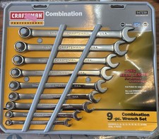 Sears Craftsman Professional Full Polish Metric Wrench Set 9pc 47239 Long Beam