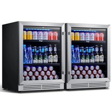 Yeego 48 Inch Beverage Fridge Combo Dual Zone 360 Cans Drink Cooler Refrigerator