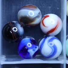 LIMITED TIME FREE SHIPPING LOT of 5 ALLEY WV Swirl Marble MIBs NM and M