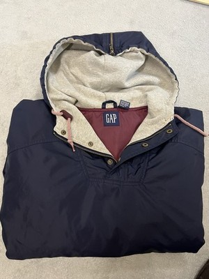 Vintage Gap Anorak Jacket Mens XL Navy Blue 90s Hooded Windbreaker Gorpcore Tech