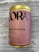 Cora Menstrual Period Cup Medical Grade Silicone 12-hr Leak Protection Size 2
