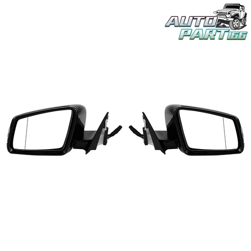 Black Left/Right Side Mirror 17Pins Turn Light For Benz CLA250 / CLA45 2014-2018