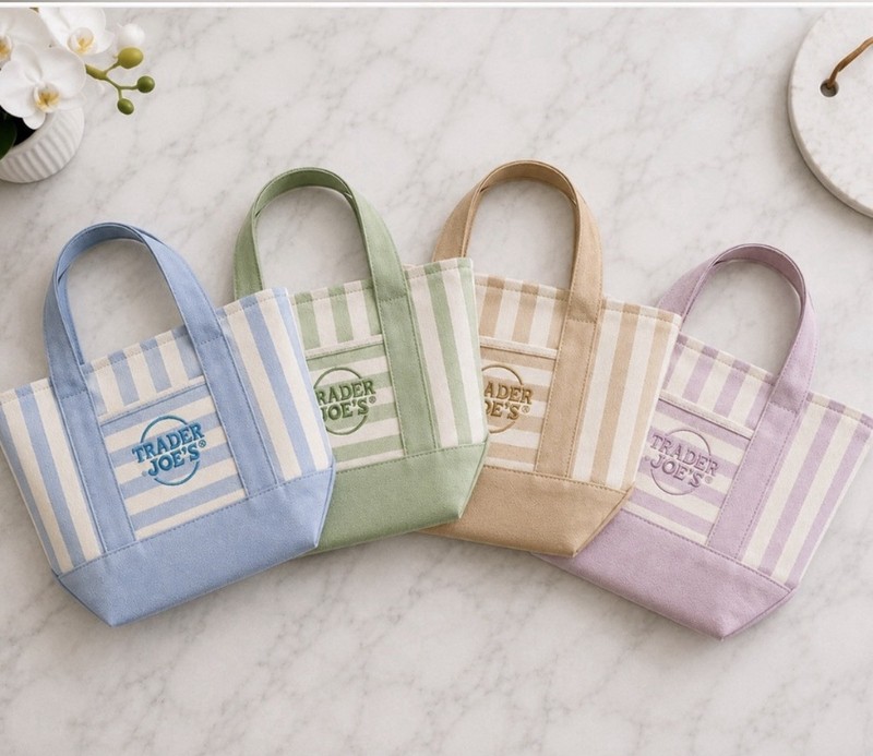 Trader Joe’s Canvas Tote Bag Limited Edition Set Of 4      2026 NWT
