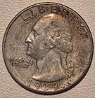 *ALBUM TONING* 1939-D Washington 90% Silver Quarter Denver