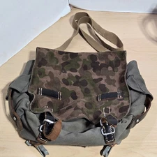 1969 AUSTRIAN ARMY MILITARY BREAD BAG PEA DOT CAMO HAVERSACK SHOULDER PACK