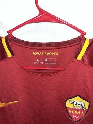 Nike AS Roma 2017/18 Home Soccer Football Shirt Jersey Red Size