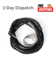 H HIFIHEAR 2M IEM Cable with Mic for KZ ZS10 PRO QDC 3.5mm Replacement