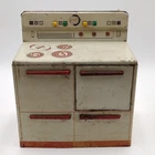 Vintage Wolverine Supply Toy White Tin Metal Kitchen Oven Stove
