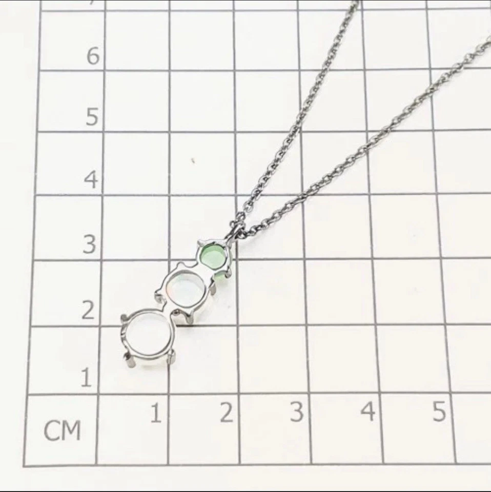 Dije colgante crisoprasa de ópalo artesanal hecho a mano 925 negro enchapado en rodio   Foto 3 de 4