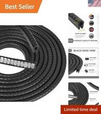 Flexible 10ft Black Edge Trim - Easy Install Metal Protector for Home  Auto