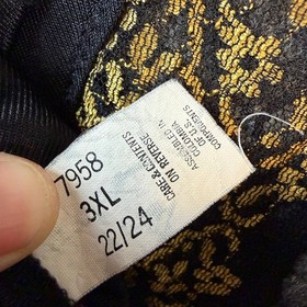 Vintage Teddy Bodysuit 3XL Black Gold Lace Plus Size