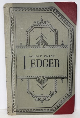 Vintage Double Entry Ledger Book Indexed Mid Century Journal