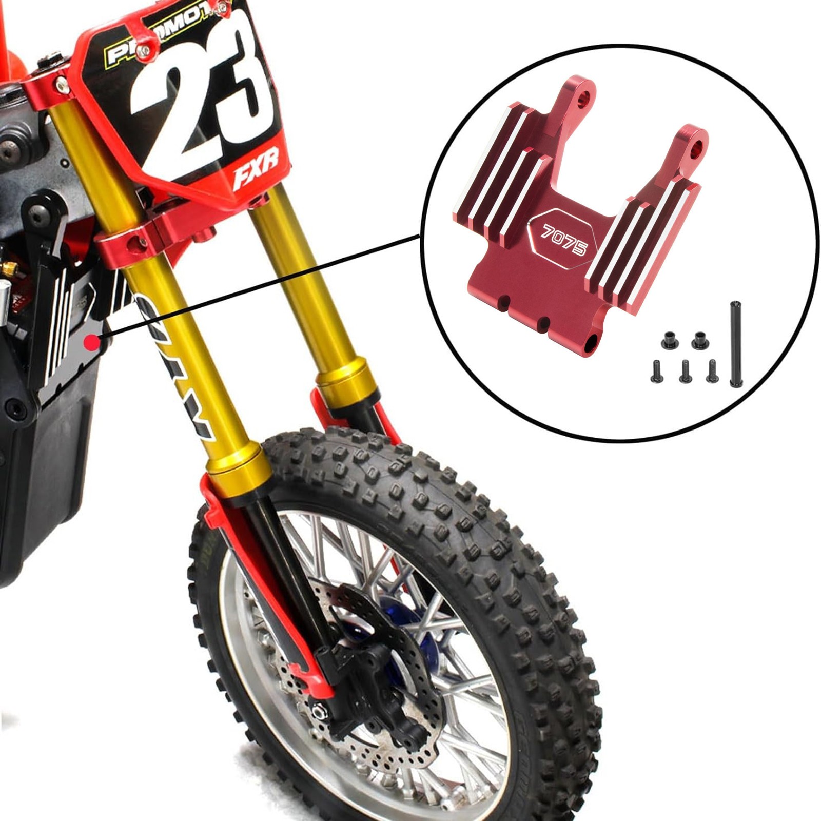 Red Front Faucet Seat Support for LOSI 1/4 Promoto-MX Motorcycle RTR 261010