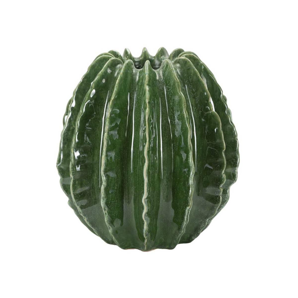 Vase en céramique Cactus vert de 24cm pour décoration intérieure