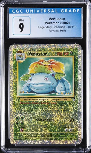 2002 POKEMON LEGENDARY COLLECTION REVERSE HOLO #18 VENUSAUR CGC 9