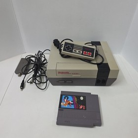 Original Nintendo NES Console with 1 Controller, Power + 1 Game As Is READ