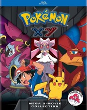 Pokemon XY Mega 3-Movie Collection New Blu-ray Eco Amaray Case