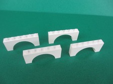 Lego 4x 3307 Bogenstein weiß 1x6x2 Rundbogen Brücke Ritterburg (150223K)
