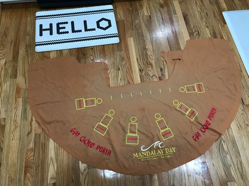 Mandalay Bay Las Vegas Casino Pai Gow Poker Game Table Felt Layout Authentic